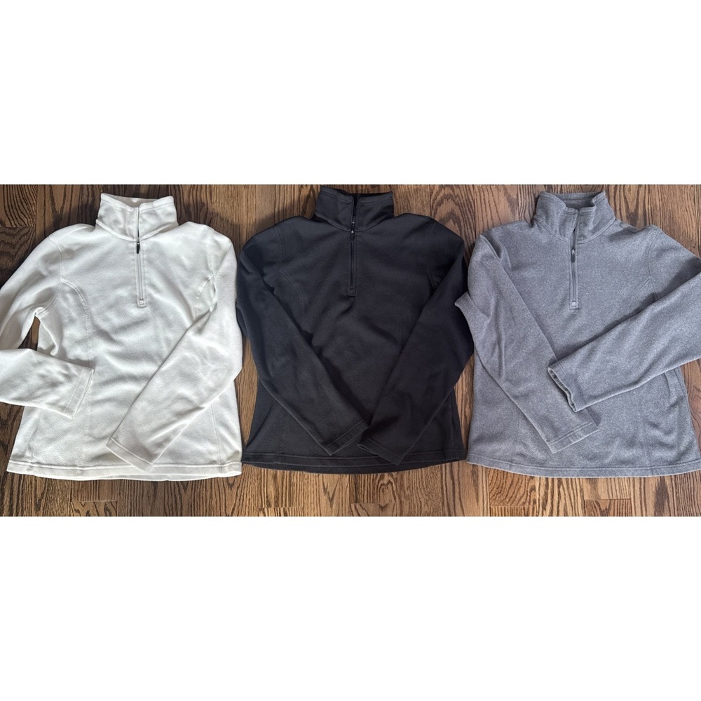 Lands' End Fleece 1/4 Zip Pullover Sweatshirt Women's Small 6-8 Bundle 3 Jacket
